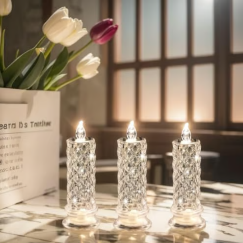 Romantische Batterij-gevoede LED Vlamloze Kaarsen