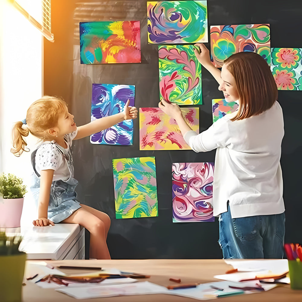 Creatieve marmer aquarel spel set