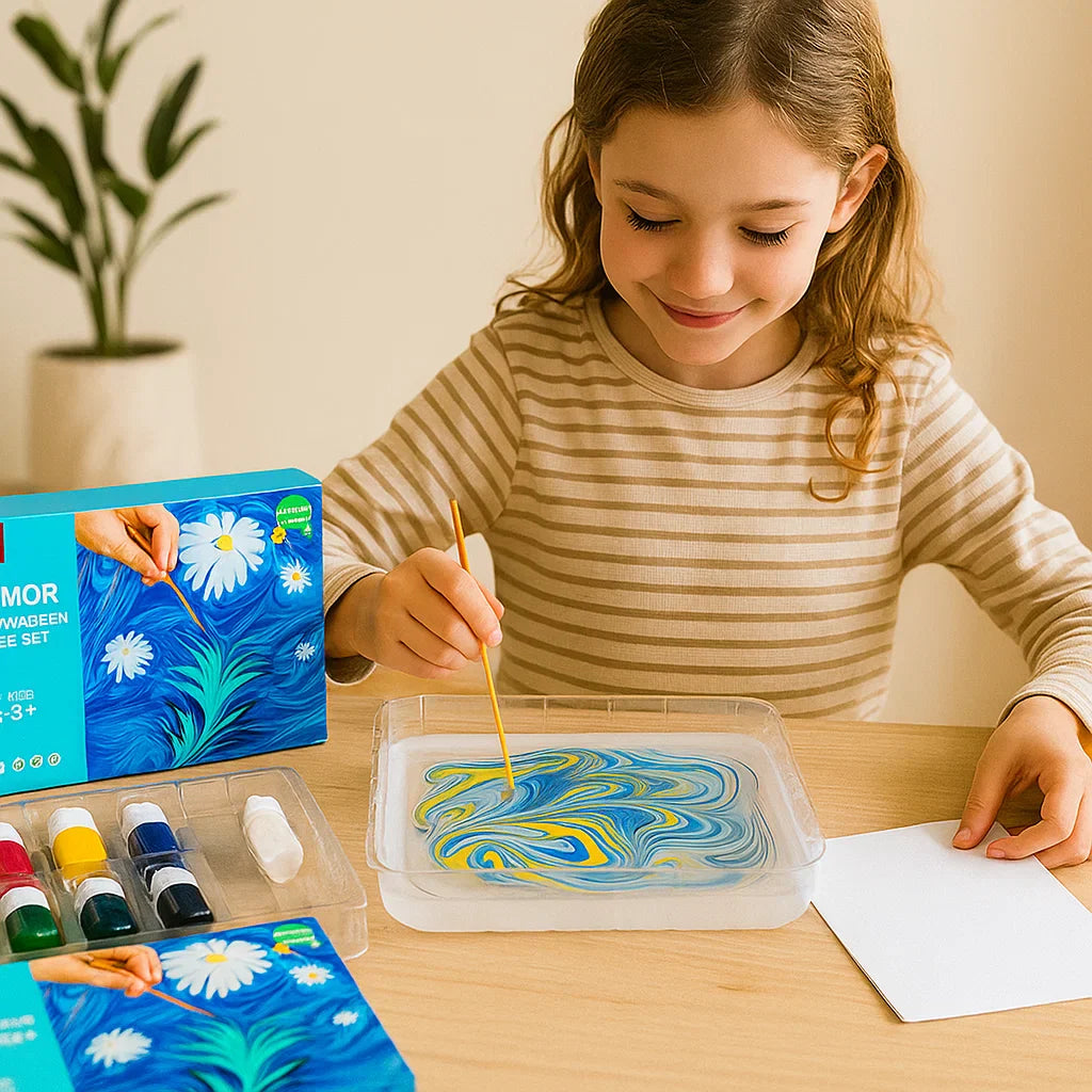 Creatieve marmer aquarel spel set