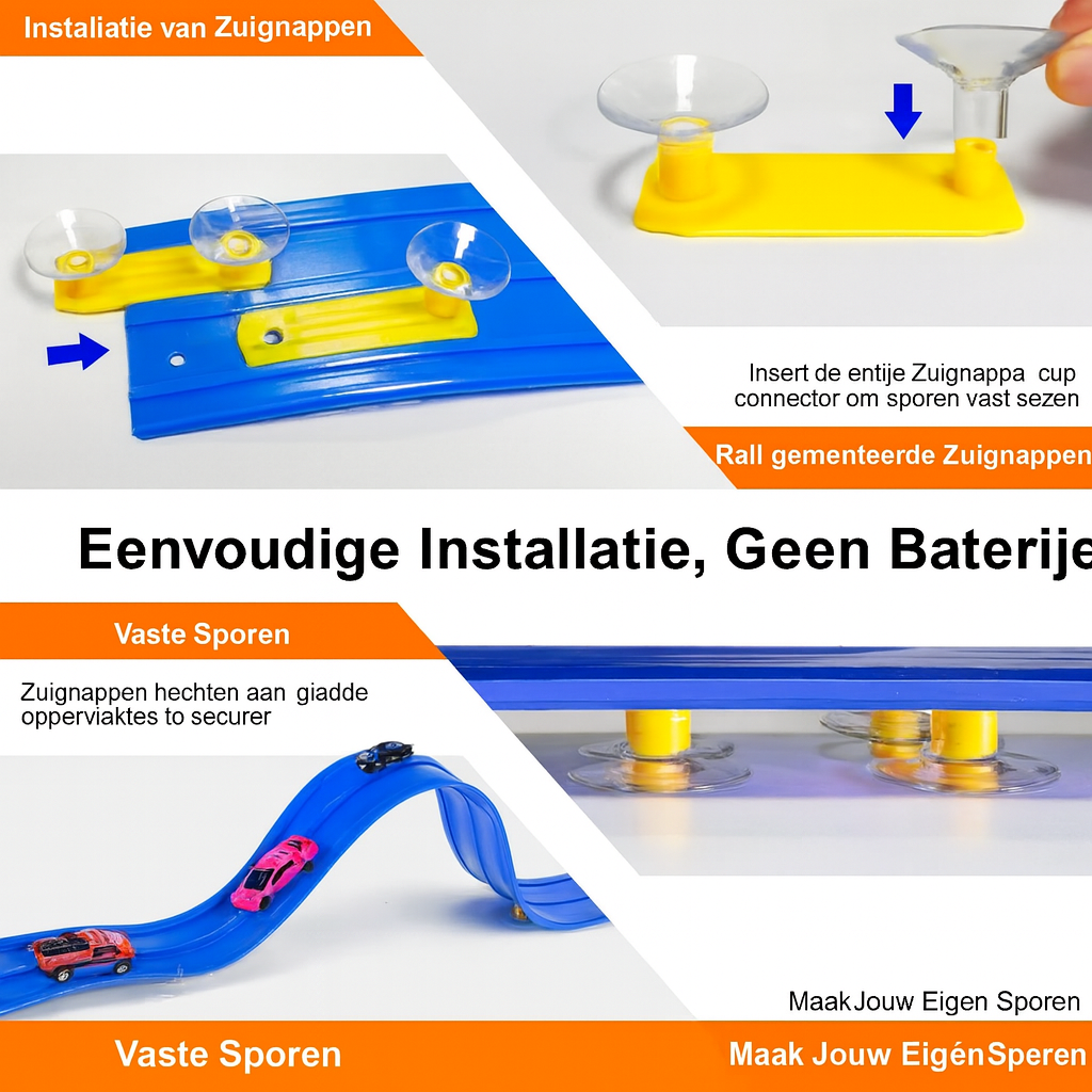 Creatieve DIY Racebaan met Zuignappen