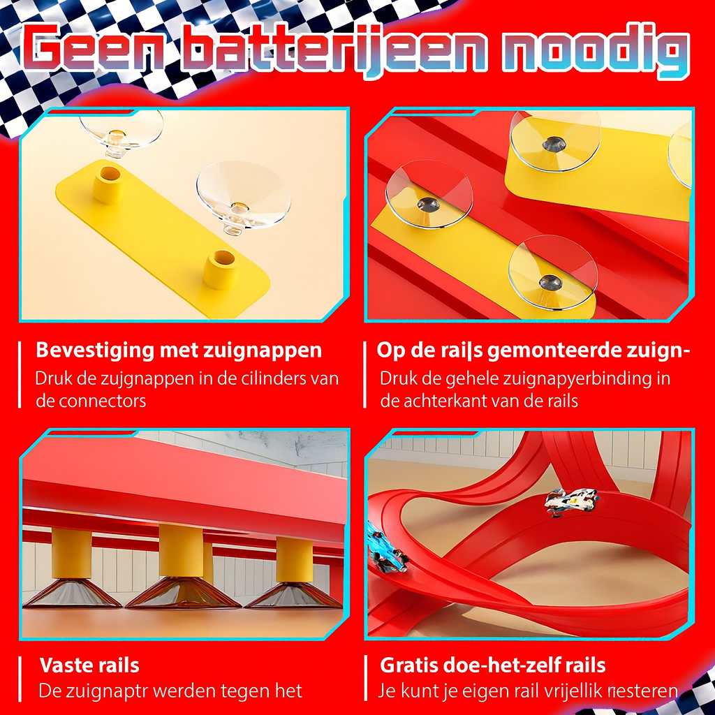 Creatieve DIY Racebaan met Zuignappen