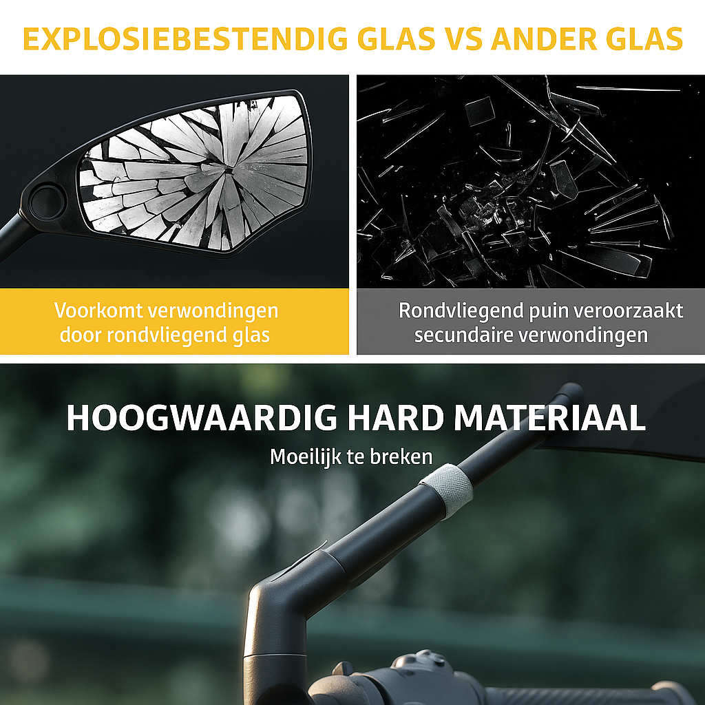 360° verstelbare fiets spiegel voor op het stuur