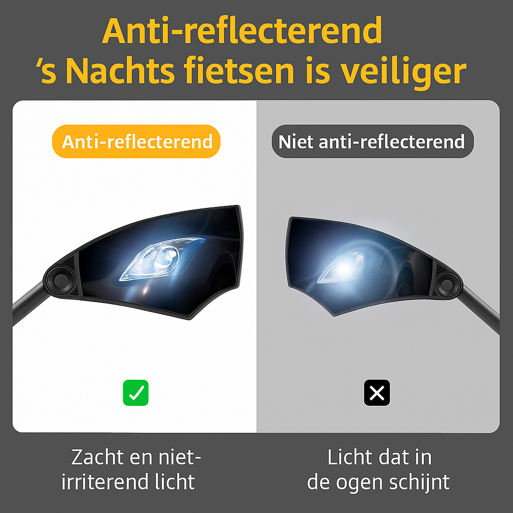 360° verstelbare fiets spiegel voor op het stuur