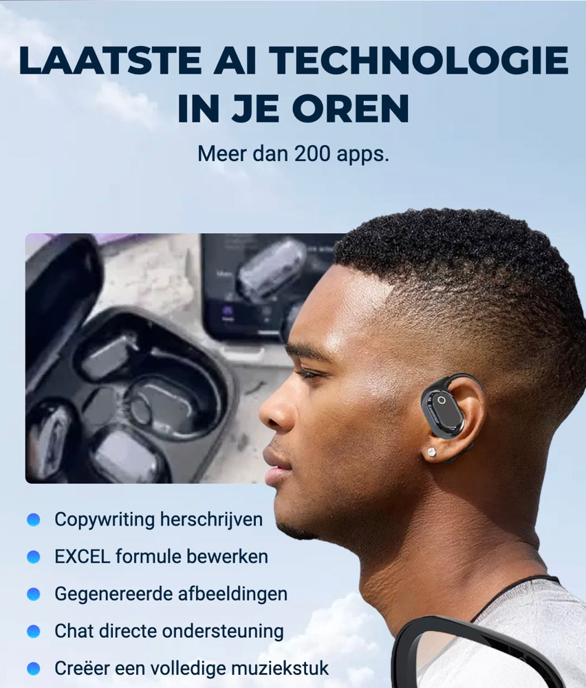 AI Taalvertaler Oordopjes(Spreek 75 Talen in Real-Time)