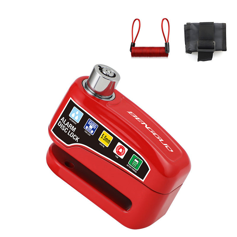 (Sleutelkoord + Opbergtas) Alarmslot fiets/Motorfiets tegen diefstal