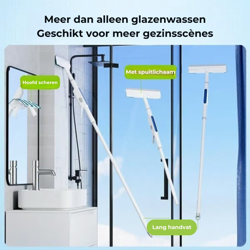 Zelfsproeiende schoonmaakmop( 3 doeken + haken)