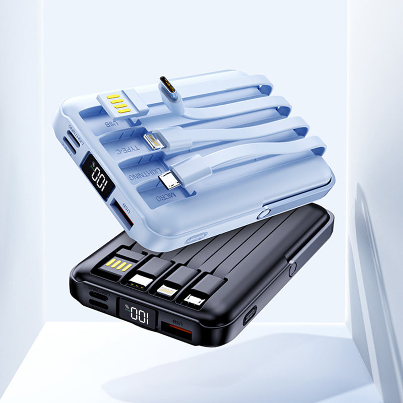 Magnetisk Trådlös Powerbank 10000mAh Snabbladdare Med Telefonhållare