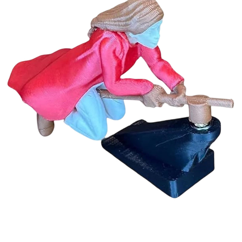 Magisk kvastdekoration för bilens instrumentbräda