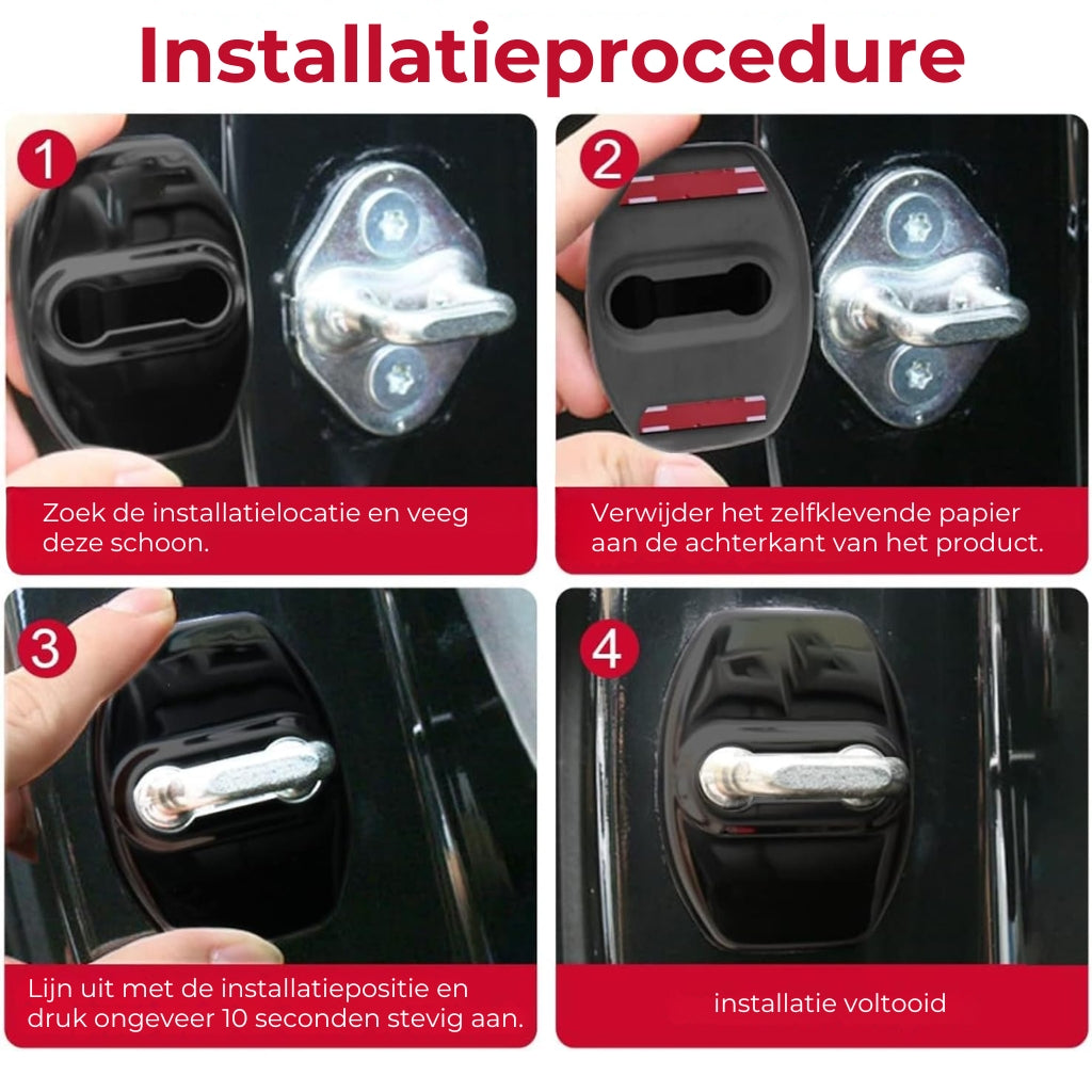 Auto Deurgrendel Metalen Beschermcovers (4 stuks)