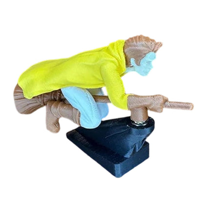 Magisk kvastdekoration för bilens instrumentbräda