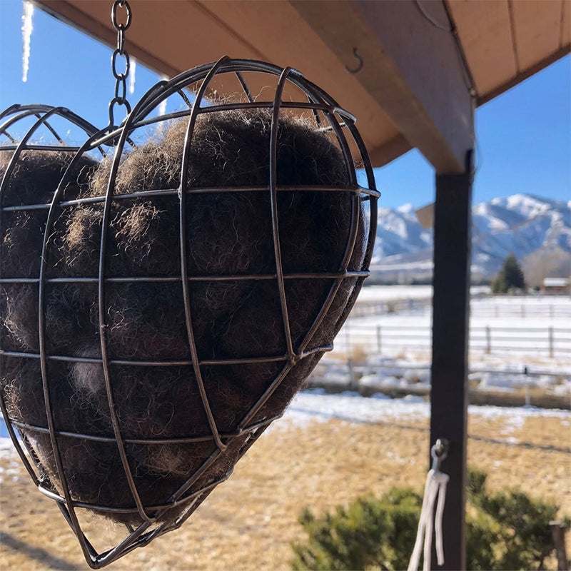 Fågelbohjälpmedel: Dekorativ hjärtform