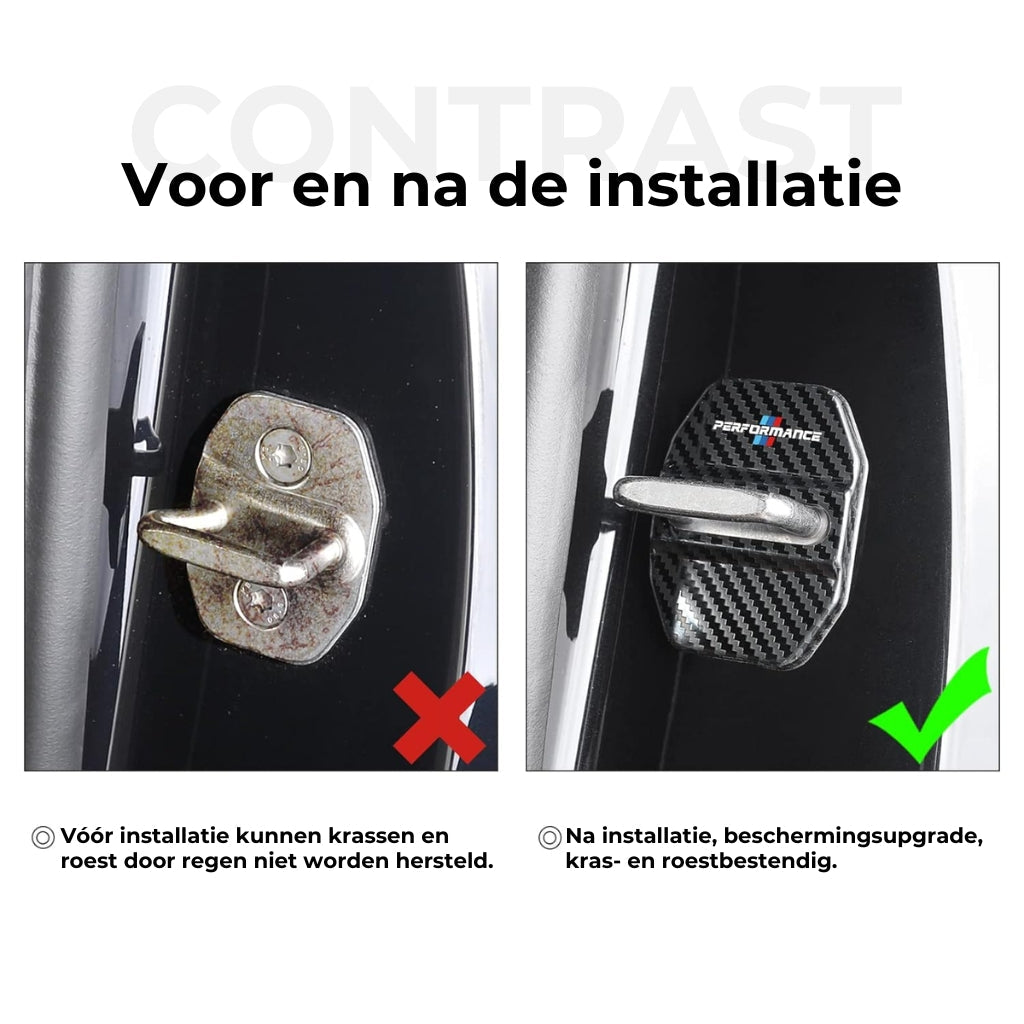 Auto Deurgrendel Metalen Beschermcovers (4 stuks)