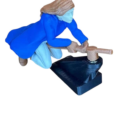 Magisk kvastdekoration för bilens instrumentbräda