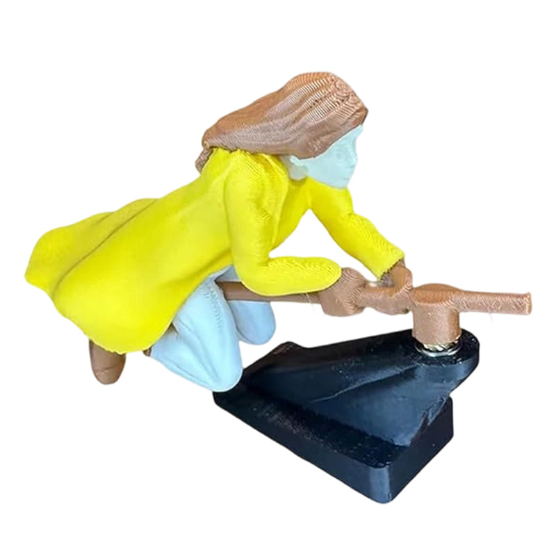 Magisk kvastdekoration för bilens instrumentbräda