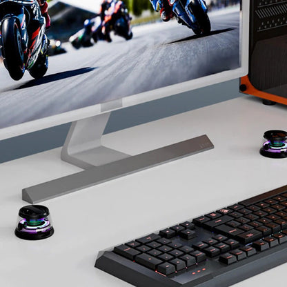 Kompakt och magnetiskt Bluetooth-högtalarset med LED-belysning