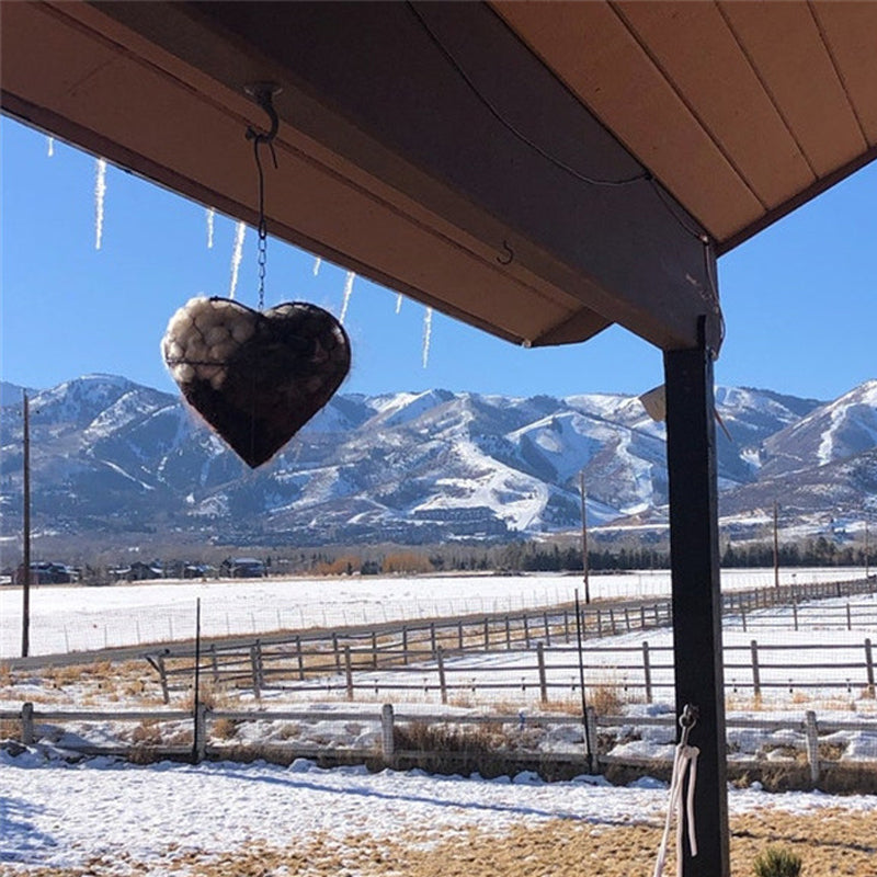 Fågelbohjälpmedel: Dekorativ hjärtform