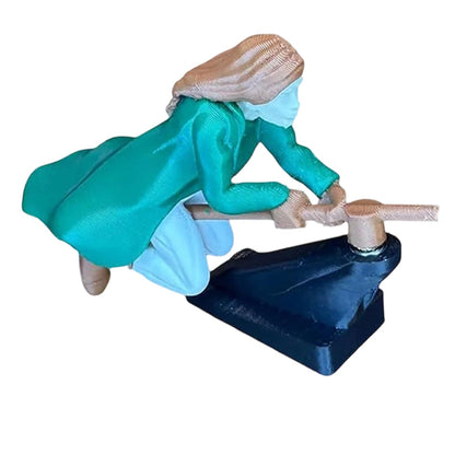 Magisk kvastdekoration för bilens instrumentbräda