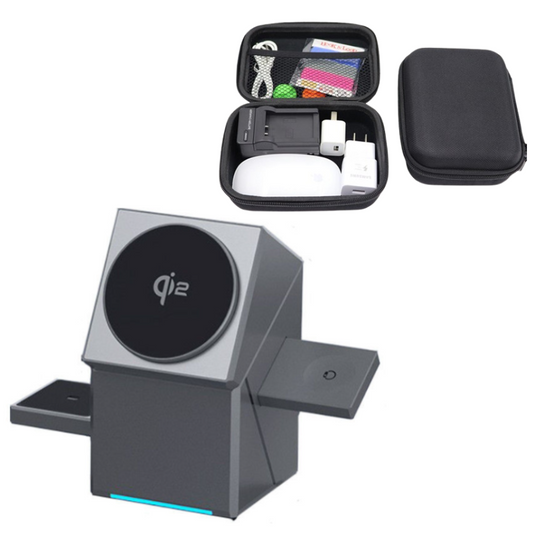 3-i-1 vikbar magnetisk trådlös laddstation