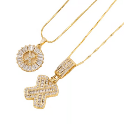 Guld alfabetet hänge halsband