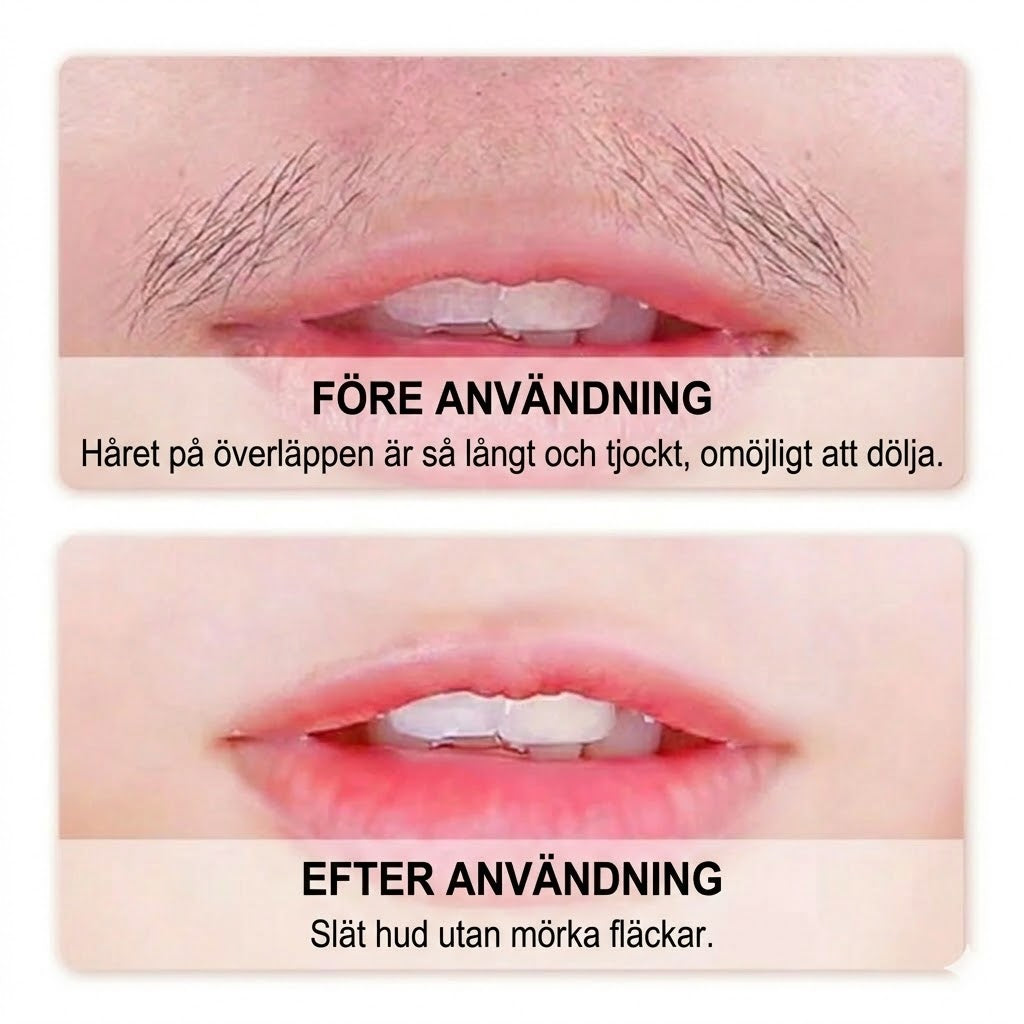 Mjuk Och Smärtfri Kräm För Borttagning Av Ansiktshår