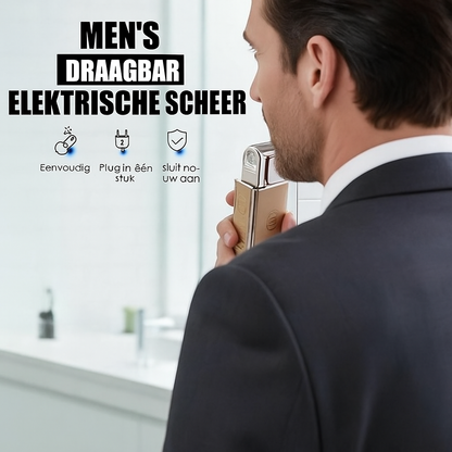 Draagbaar elektrisch scheerapparaat voor mannen
