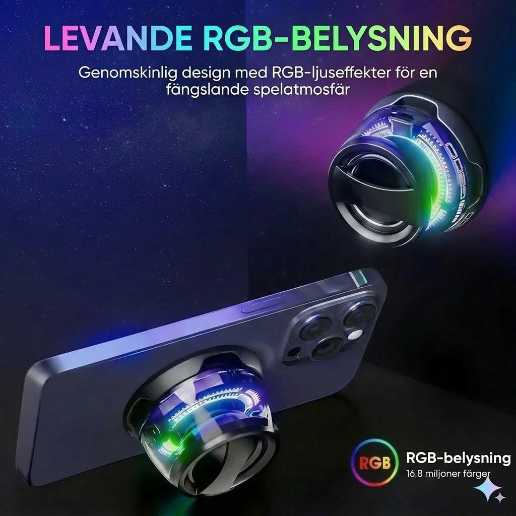 Kompakt och magnetiskt Bluetooth-högtalarset med LED-belysning