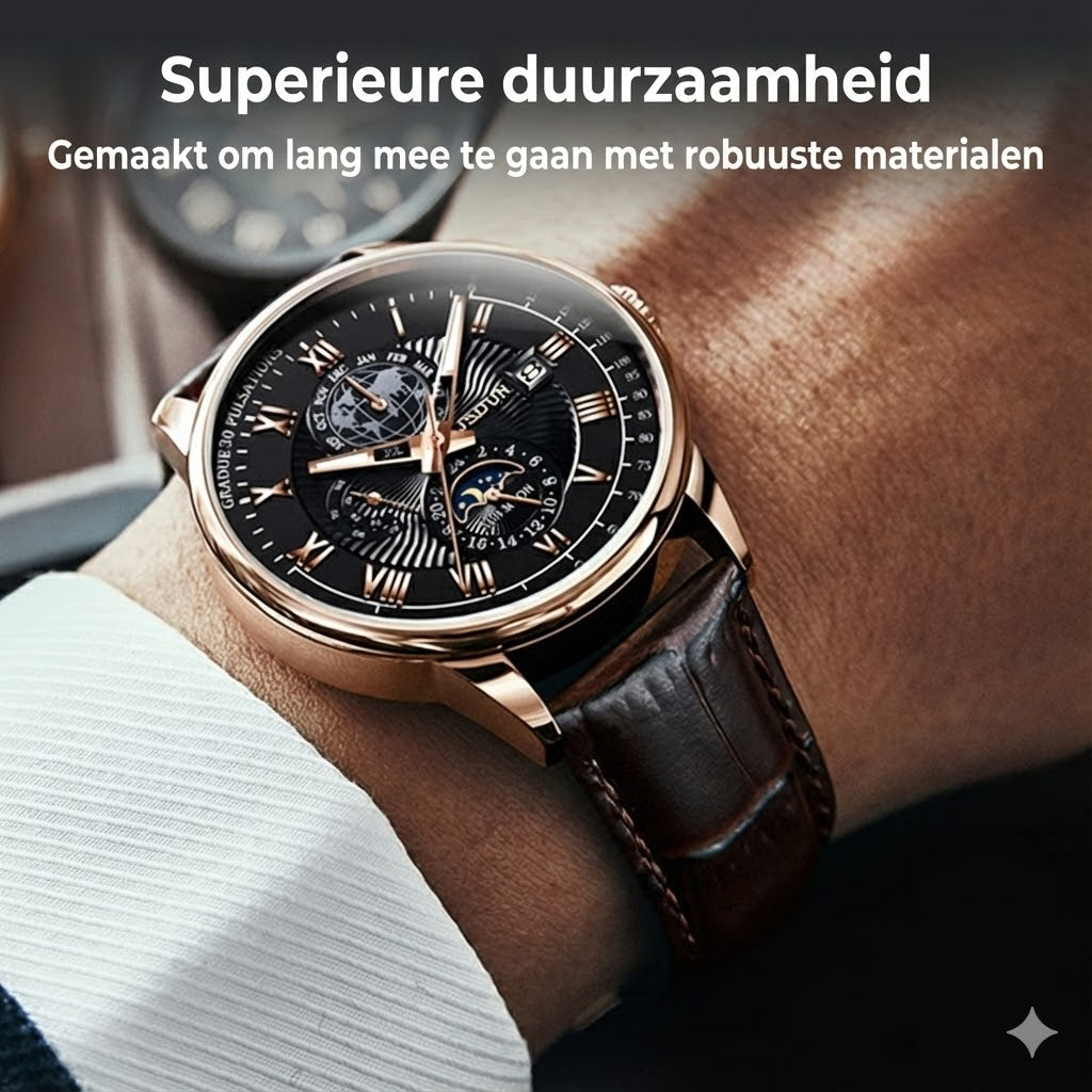 Klassiek en stijlvol quartzhorloge voor heren