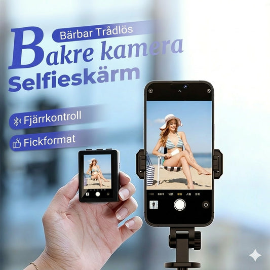 Bärbar Trådlös Selfieskärm För Bakre Kamera