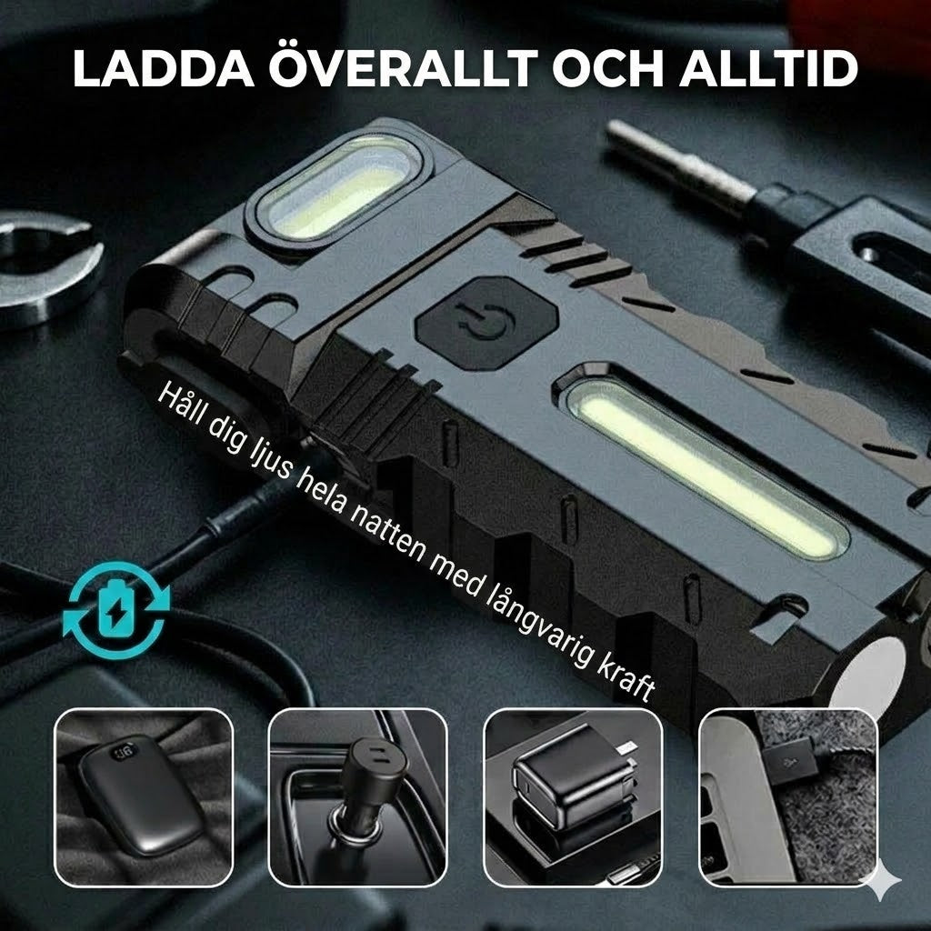 LED-Arbetslampa Med 180° Vridbart Huvud