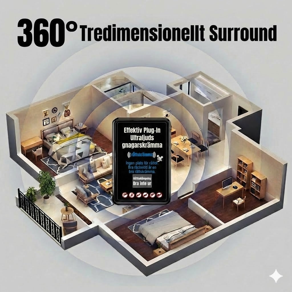 Kraftfull ultraljudsavvisare för vägguttag