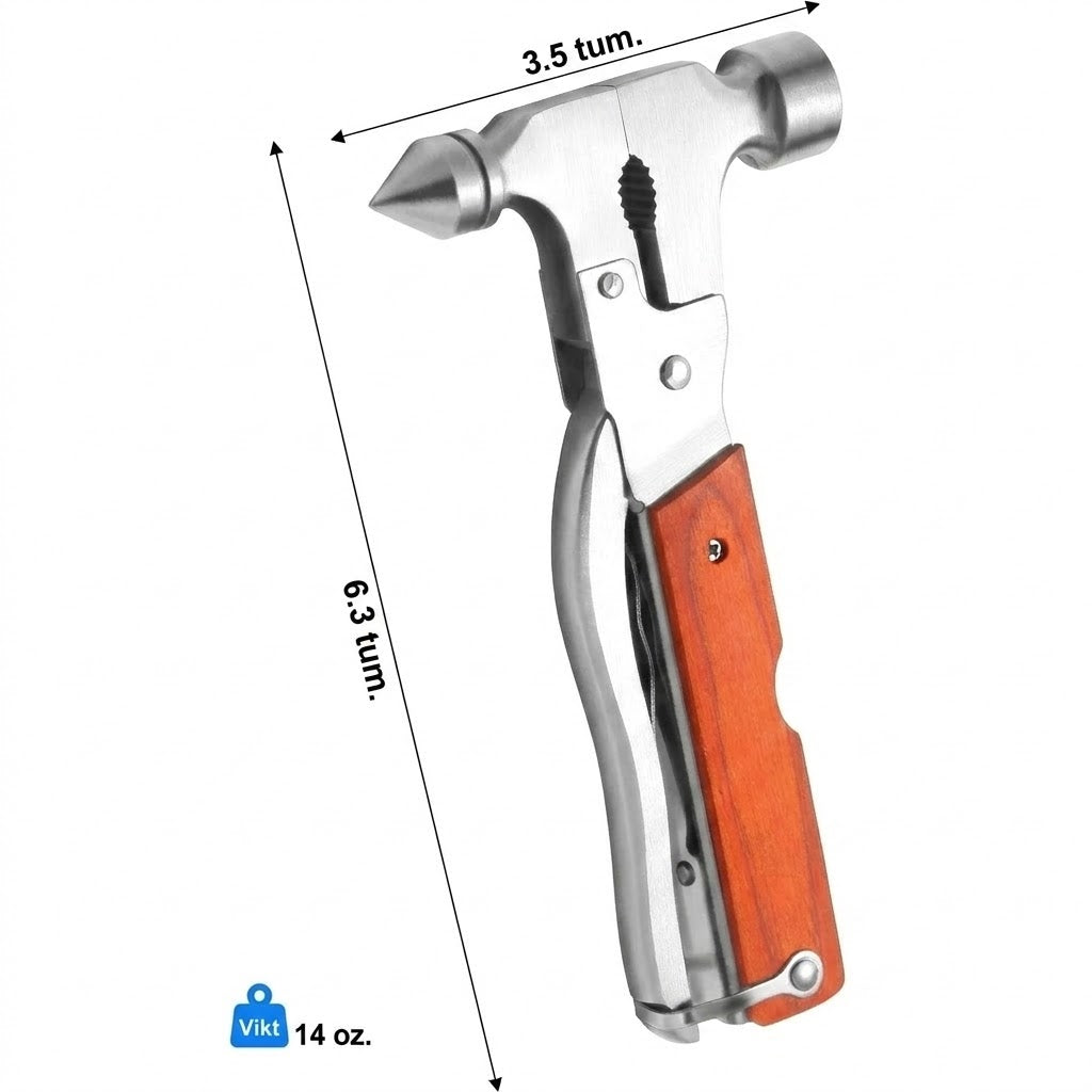 16-i-1 Bärbart multiverktyg med klohammare