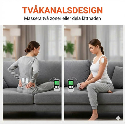 Bärbar Tvåkanalig TENS-Muskelstimulator