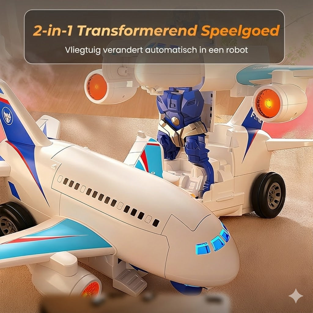 2-in-1 Elektrische Transformerende Vliegtuigrobot Speelgoed