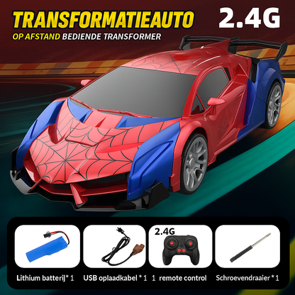 Afstandsbediening voor transformerende auto met verlichting
