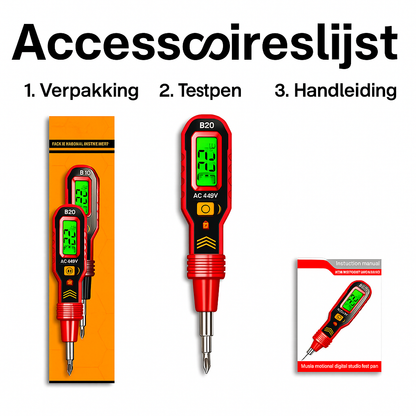 Contactloze spanningstester met LCD-scherm