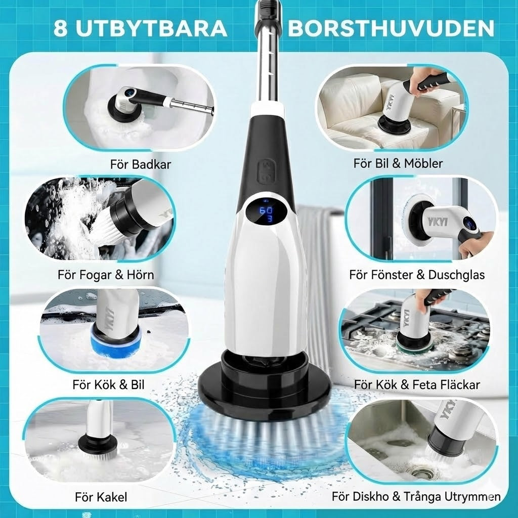 9-i-1 elektrisk rengöringsborste
