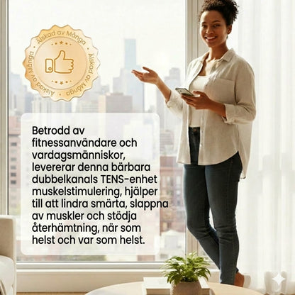 Bärbar Tvåkanalig TENS-Muskelstimulator