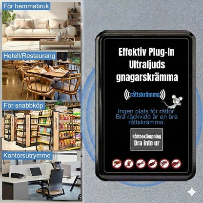 Kraftfull ultraljudsavvisare för vägguttag