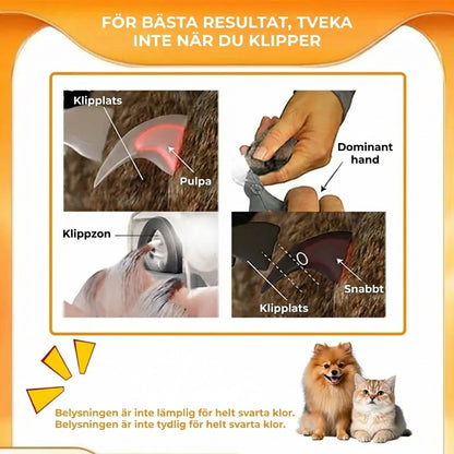 Led-nagelklippare för husdjur