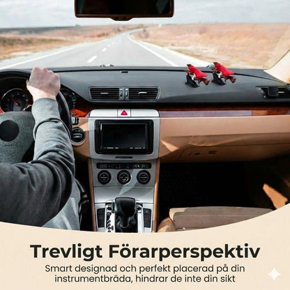 Magisk kvastdekoration för bilens instrumentbräda