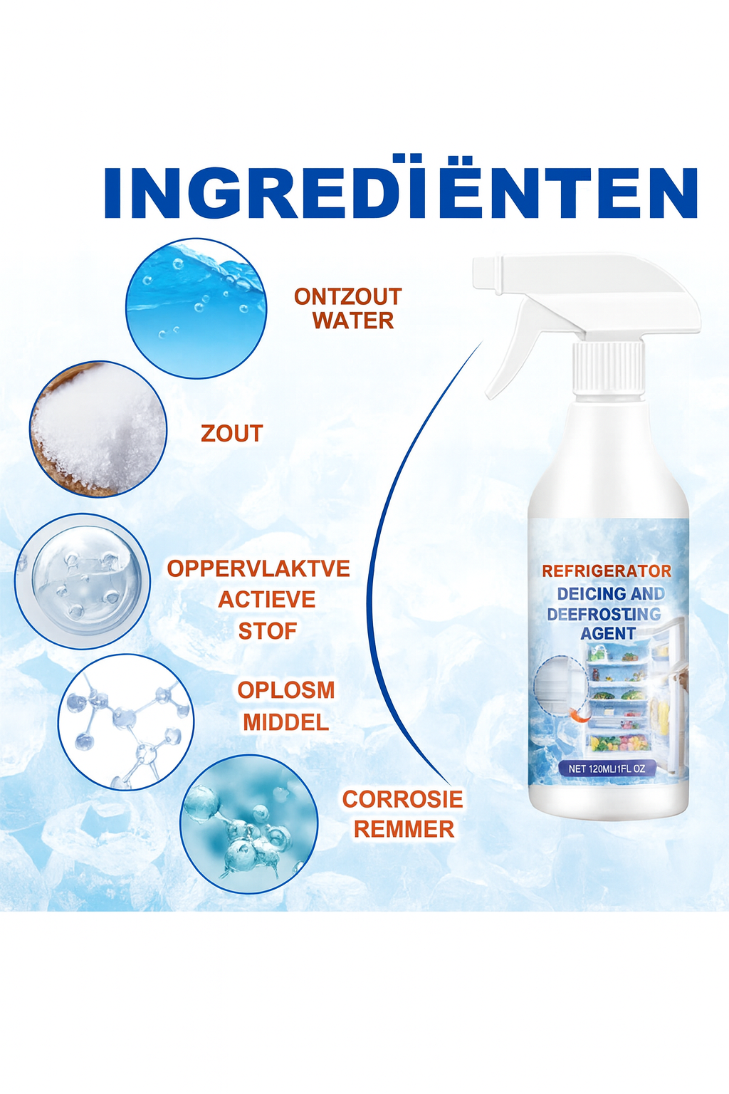 Ontdooispray voor Koelkastvriezer