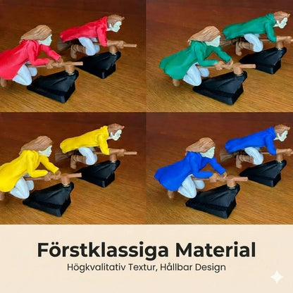 Magisk kvastdekoration för bilens instrumentbräda