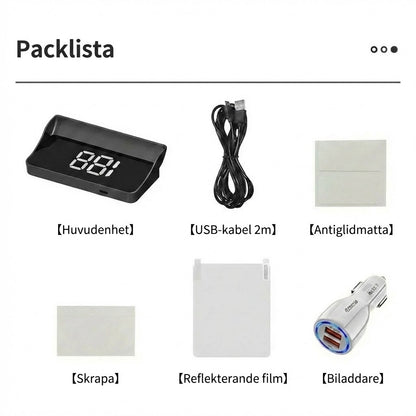 Hastighetsmätare med head-up-display