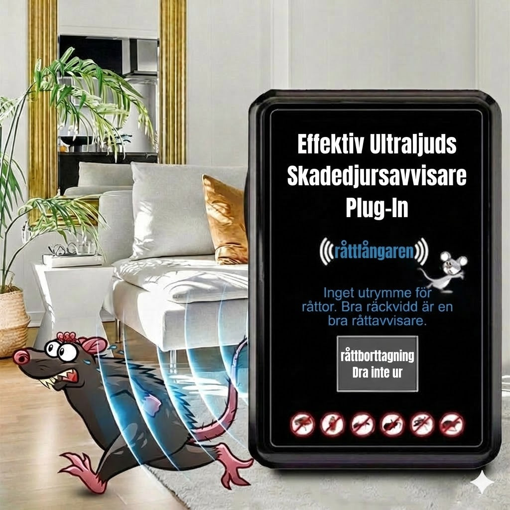 Kraftfull ultraljudsavvisare för vägguttag