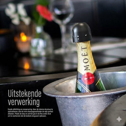 Siliconen afdichting voor wijn-/champagneflessen