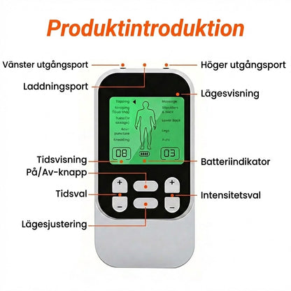 Bärbar Tvåkanalig TENS-Muskelstimulator