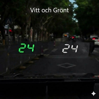 Hastighetsmätare med head-up-display