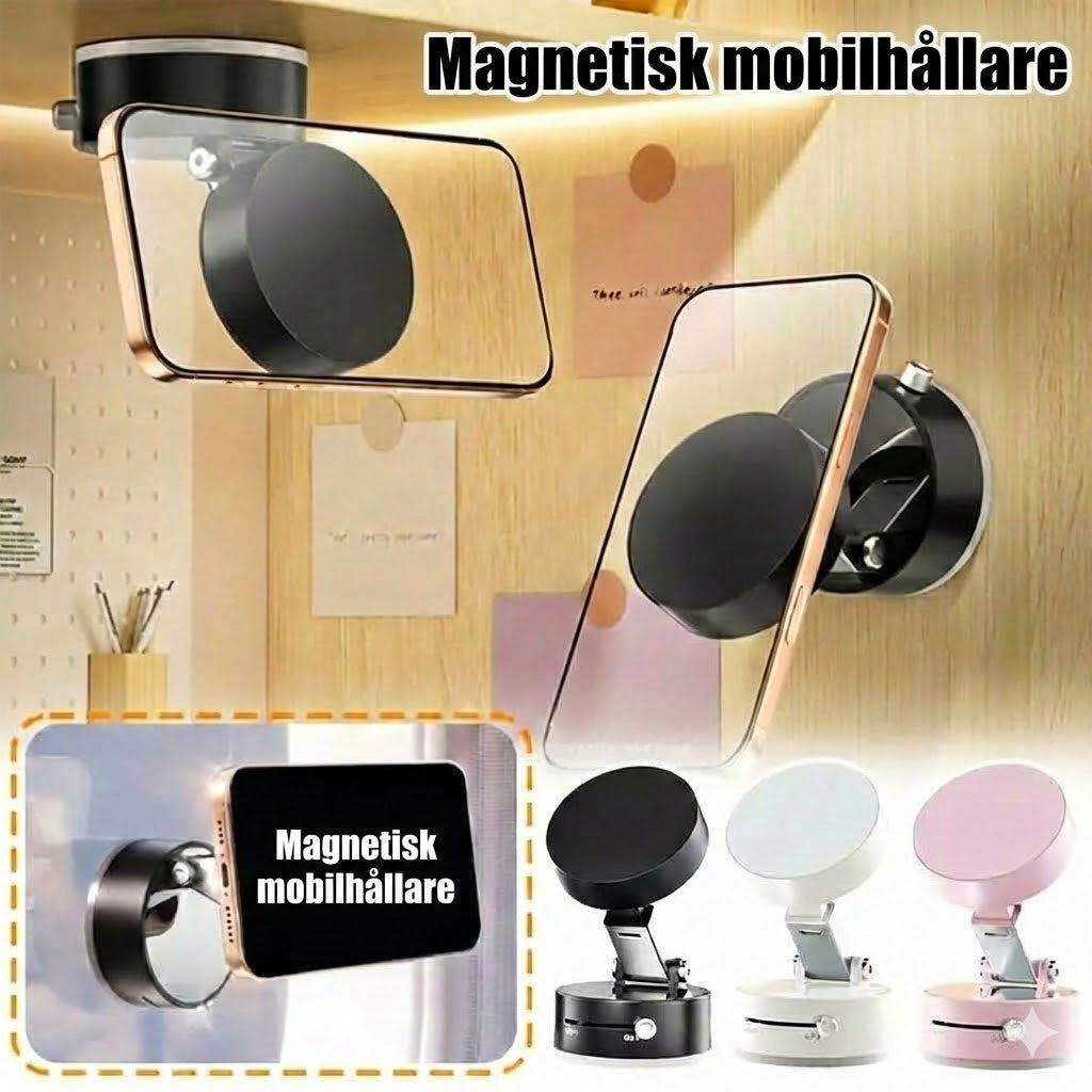 Vikbar bärbar magnetisk mobiltelefonhållare