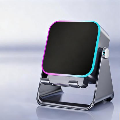 5-in-1 Draadloze Inductie Bluetooth-Luidspreker met Verstelbare Telefoonstandaard