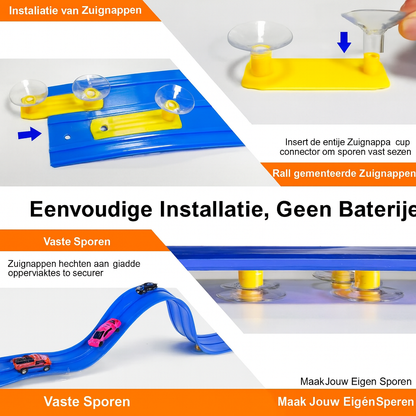 Creatieve DIY Racebaan met Zuignappen